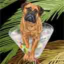 bullmastiff art, bullmastiff pop art dog prints, bullmastiff paintings, pet portraits and dog prints in colorful original dog art and fine art dog prints by artists Jane Billman and Gregg Billman