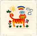 embossed cat art, embossed cat pop art, embossed cat paintings and embossed cat prints by artists Jane Billman and Gregg Billman