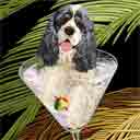 cocker spaniel art, cocker spaniel pop art dog prints, cocker spaniel paintings, pet portraits and dog prints in colorful original dog art and fine art dog prints by artists Jane Billman and Gregg Billman
