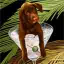 lab dog art and martini dogs, lab dog pop art, dog paintings, party dogs and martini pet portraits in colorful original lab dog art and lab fine art dog prints by artists Jane Billman and Gregg Billman