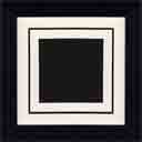 white and black mat with black frame