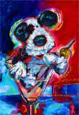 party dog party dogs art and martini dogs, party dogs pop art, dog paintings, party dogs and martini dog portraits in colorful original party dogs art and fine art dog prints by artists Jane Billman and Gregg Billman
