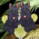scottish terriers black dog art and margarita dogs, scottish terriers dog pop art prints, dog paintings, dog portraits and scottish terriers margarita pet portraits in colorful original scottish terriers dog art and fine art dog prints by artists Jane Billman and Gregg Billman