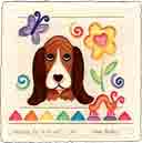 embossed dog art, embossed dog pop art prints, embossed dog paintings and embossed dog prints by artists Jane Billman and Gregg Billman